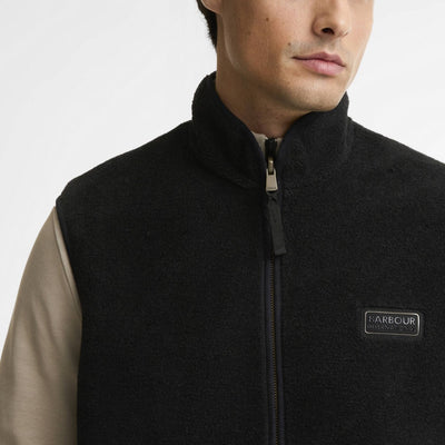Barbour International Reversible Fleece Gilet Black