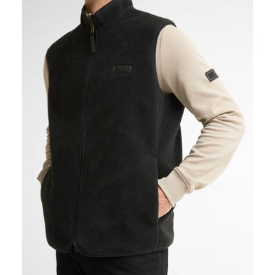 Barbour International Reversible Fleece Gilet Black