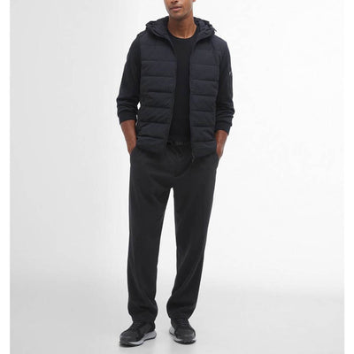 Barbour International Stanley Hooded Quilted Sweatshirt Black