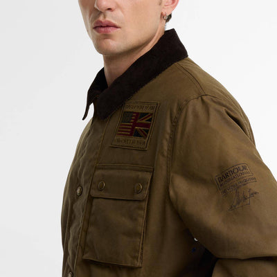 Barbour International Steve McQeen Workers Wax Jacket Sand