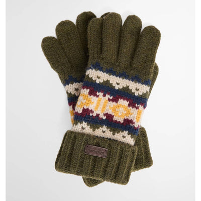 Barbour Men's Kane Beanie & Gloves Gift Set Dark Olive