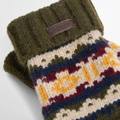 Barbour Men's Kane Beanie & Gloves Gift Set Dark Olive