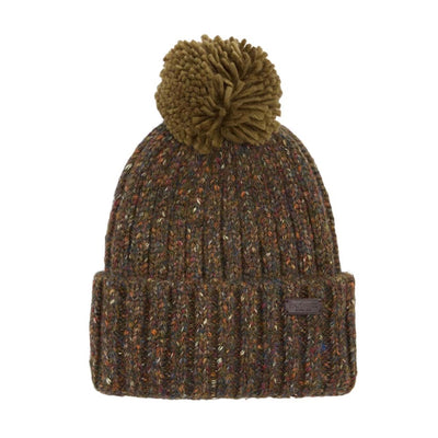 Barbour Kelson Fleck Pom Beanie Olive