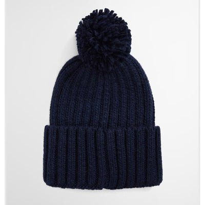 Barbour Kelson Pom Beanie Navy