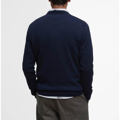 Barbour Lingwood Compact Cotton Crew Sweater Navy