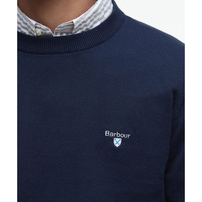 Barbour Lingwood Compact Cotton Crew Sweater Navy