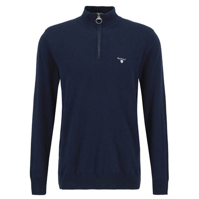 Barbour Lingwood Compact Cotton Half Zip Jumper Navy