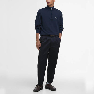 Barbour Lingwood Compact Cotton Half Zip Jumper Navy