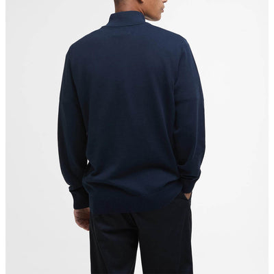 Barbour Lingwood Compact Cotton Half Zip Jumper Navy