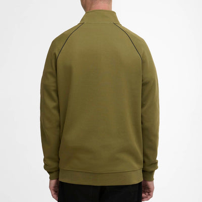 Barbour International Markford Quarter-Zip Jumper Cable Olive