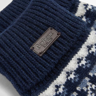 Barbour marlow Fairisle Knitted Gloves Navy