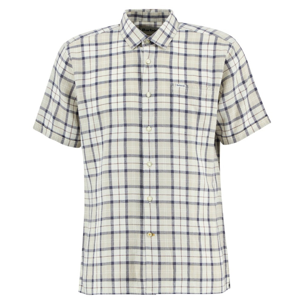 Barbour Midfield Tartan Regular Short Sleeved Shirt Oban Mist Tartan