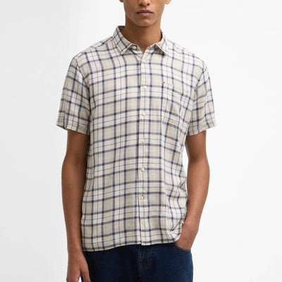 Barbour Midfield Tartan Regular Short Sleeved Shirt Oban Mist Tartan