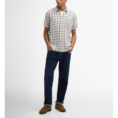 Barbour Midfield Tartan Regular Short Sleeved Shirt Oban Mist Tartan