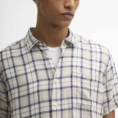 Barbour Midfield Tartan Regular Short Sleeved Shirt Oban Mist Tartan