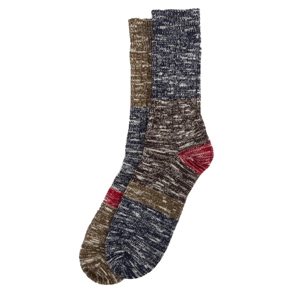 Barbour Mens Monty Socks 2 Pack Olive