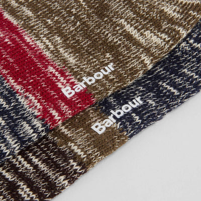 Barbour Mens Monty Socks 2 Pack Olive