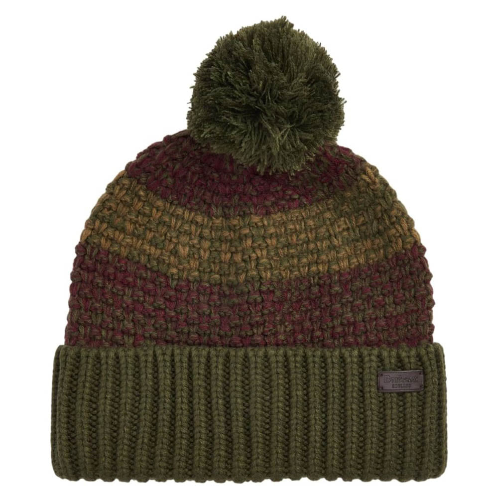 Barbour Morar Bobble Beanie Hat Ivy Green