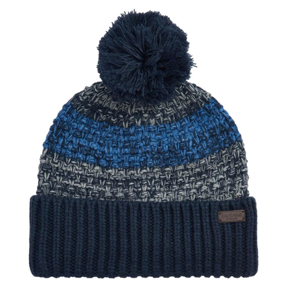 Barbour Morar Bobble Beanie Hat Navy