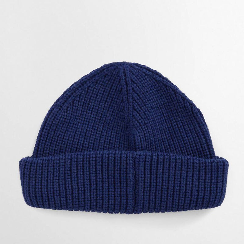 Barbour Mosely Fisherman Beanie Hat Inky Blue