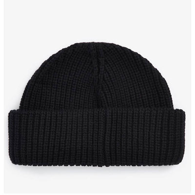 Barbour Mosely Fisherman Beanie Hat Black