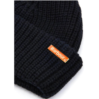 Barbour Mosely Fisherman Beanie Hat Black