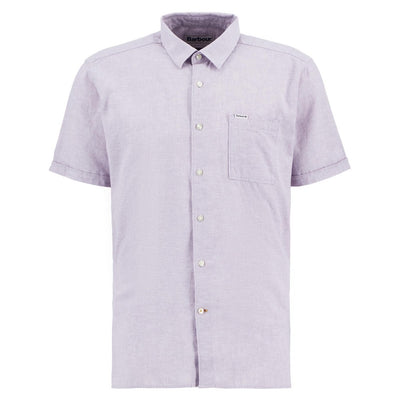 Barbour Mens Nelson Short Sleeve Summer Shirt Heather Mist