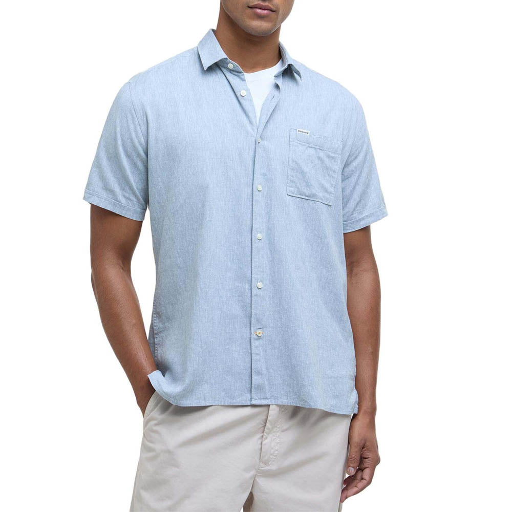 Barbour Mens Nelson Short Sleeve Shirt Lead