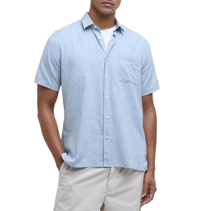 Barbour Mens Nelson Short Sleeve Shirt Lead