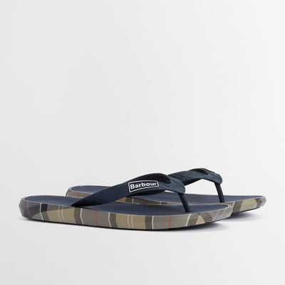 Barbour Men's Oakdale Sandal Navy and Dress Tartan