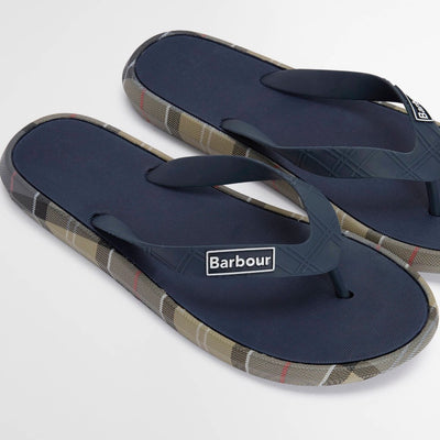 Barbour Men's Oakdale Sandal Navy and Dress Tartan