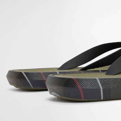Barbour Men's Oakdale Sandal Olive and Classic Tartan