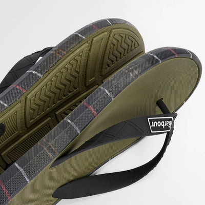 Barbour Men's Oakdale Sandal Olive and Classic Tartan