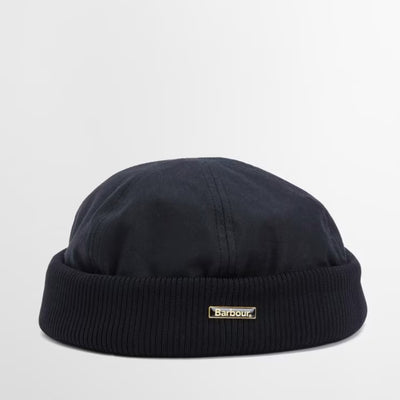 Barbour Oakmoor Wax Docker Hat Black