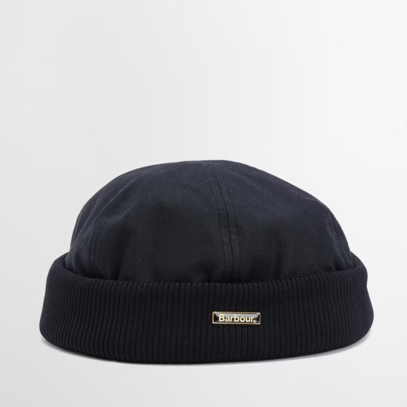 Barbour Oakmoor Wax Docker Hat Black