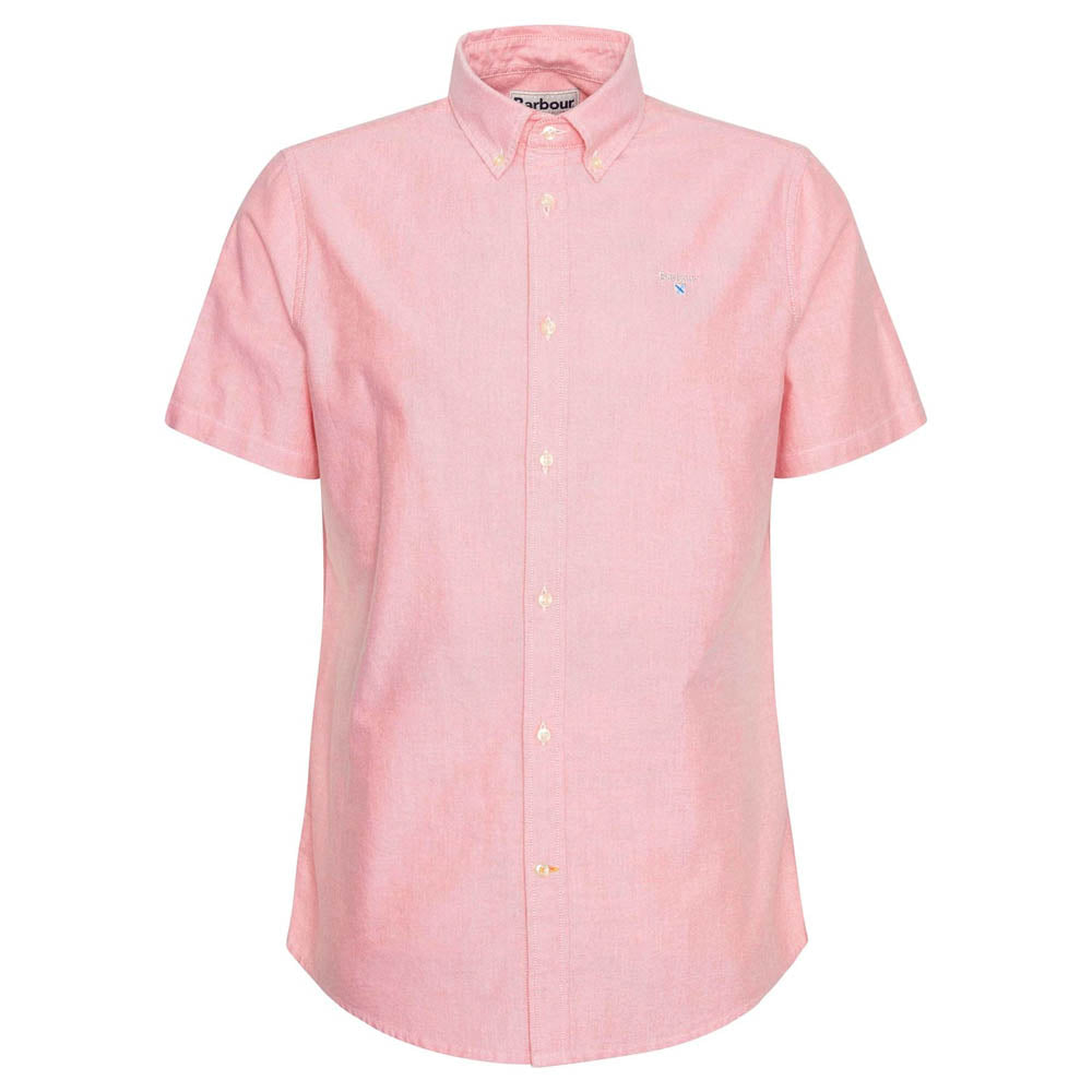 Barbour Oxtown Oxford Tailored Short-Sleeved Shirt Horizon Orange