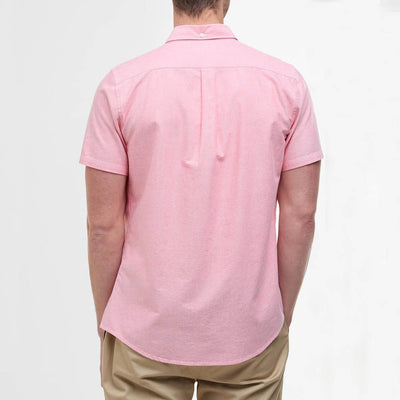 Barbour Oxtown Oxford Tailored Short-Sleeved Shirt Horizon Orange