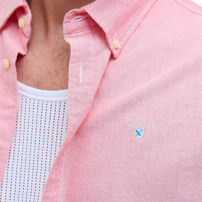 Barbour Oxtown Oxford Tailored Short-Sleeved Shirt Horizon Orange