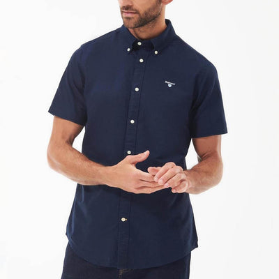 Barbour Oxtown Oxford Tailored  Short-Sleeved Shirt Classic Navy