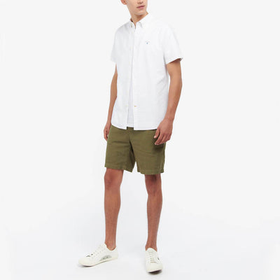 Barbour Oxtown Oxford Tailored Short-Sleeved Shirt White