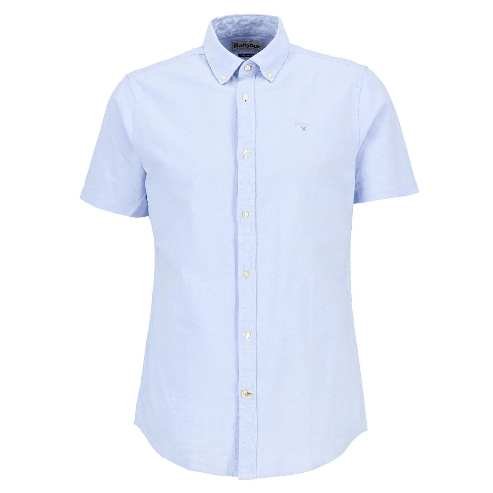 Barbour Oxtown Oxford Tailored Short-Sleeved Shirt Sky
