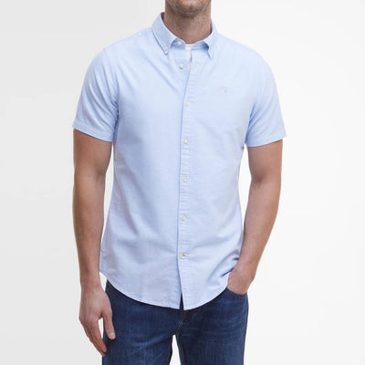 Barbour Oxtown Oxford Tailored Short-Sleeved Shirt Sky