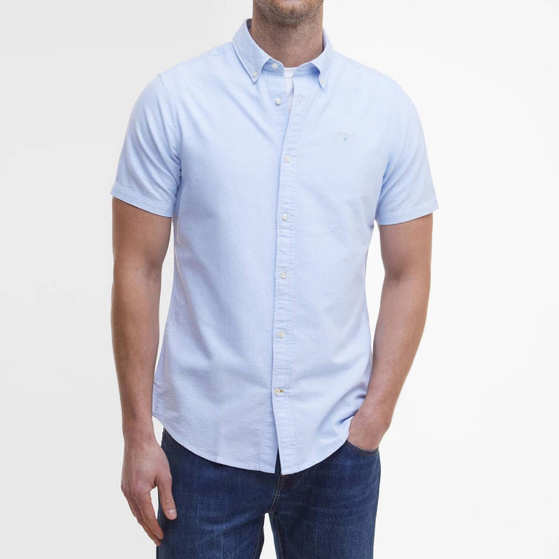 Barbour Oxtown Oxford Tailored Short-Sleeved Shirt Sky