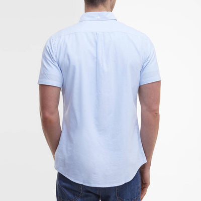 Barbour Oxtown Oxford Tailored Short-Sleeved Shirt Sky