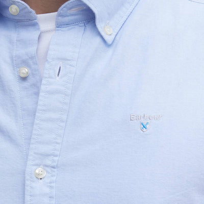 Barbour Oxtown Oxford Tailored Short-Sleeved Shirt Sky