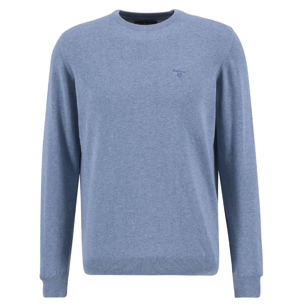 Barbour Pima Cotton Crew Neck Jumper Bluestone
