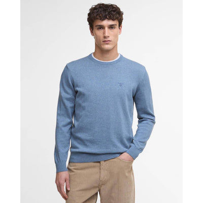 Barbour Pima Cotton Crew Neck Jumper Bluestone