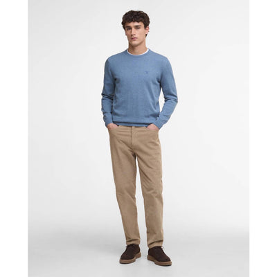 Barbour Pima Cotton Crew Neck Jumper Bluestone