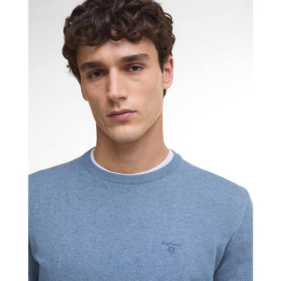 Barbour Pima Cotton Crew Neck Jumper Bluestone