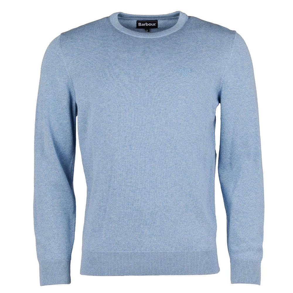 Barbour Pima Cotton Crew Neck Jumper Dark Chambray